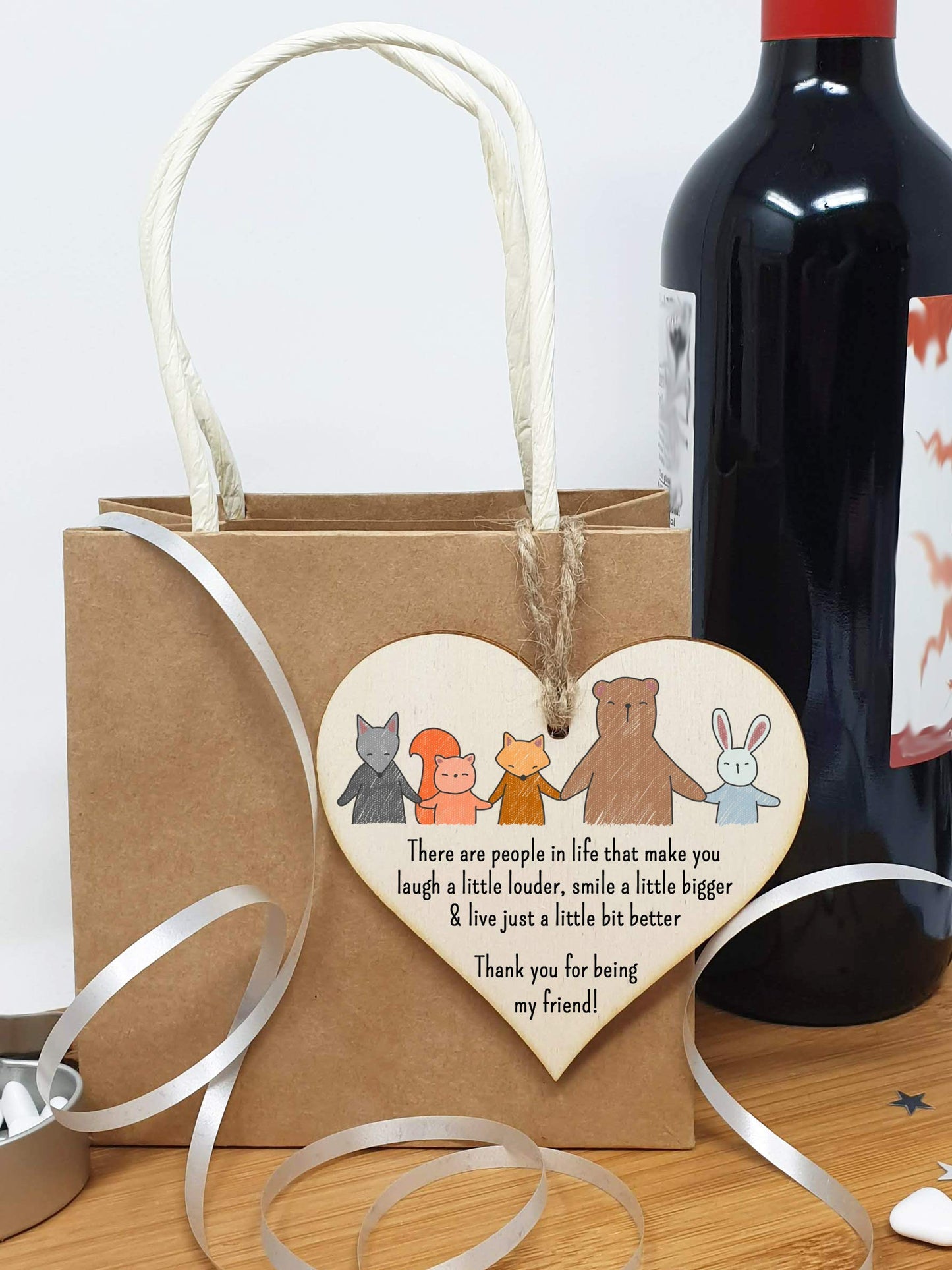 The Plum Penguin Whispers of Friendship Delicate Heart Shaped Plaques Trio
