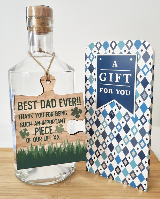 Best Dad Ever Gift Thank You Important Piece of my Life Jigsaw Puzzle Shaped Decorative Hanging Plaque Sign Father's Day Present