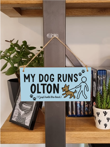 Dog Lover's Hanging Wooden Sign – Handmade Rustic Decor for Olton Homes