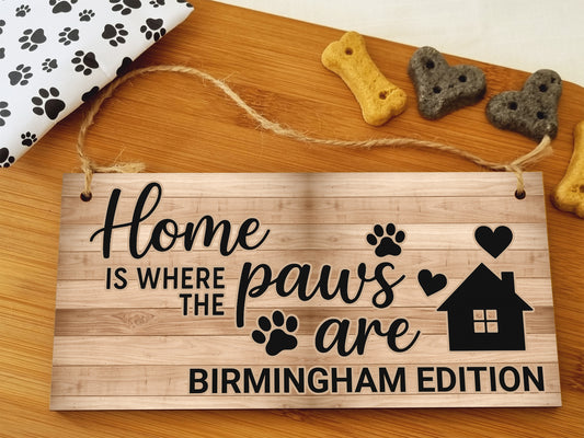 Dog Lover's Hanging Wooden Sign – Handmade Rustic Decor for Birmingham Homes