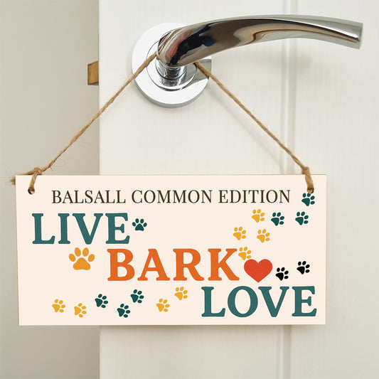 Dog Lover's Hanging Wooden Sign – Handmade Rustic Decor for Balsall Common Homes