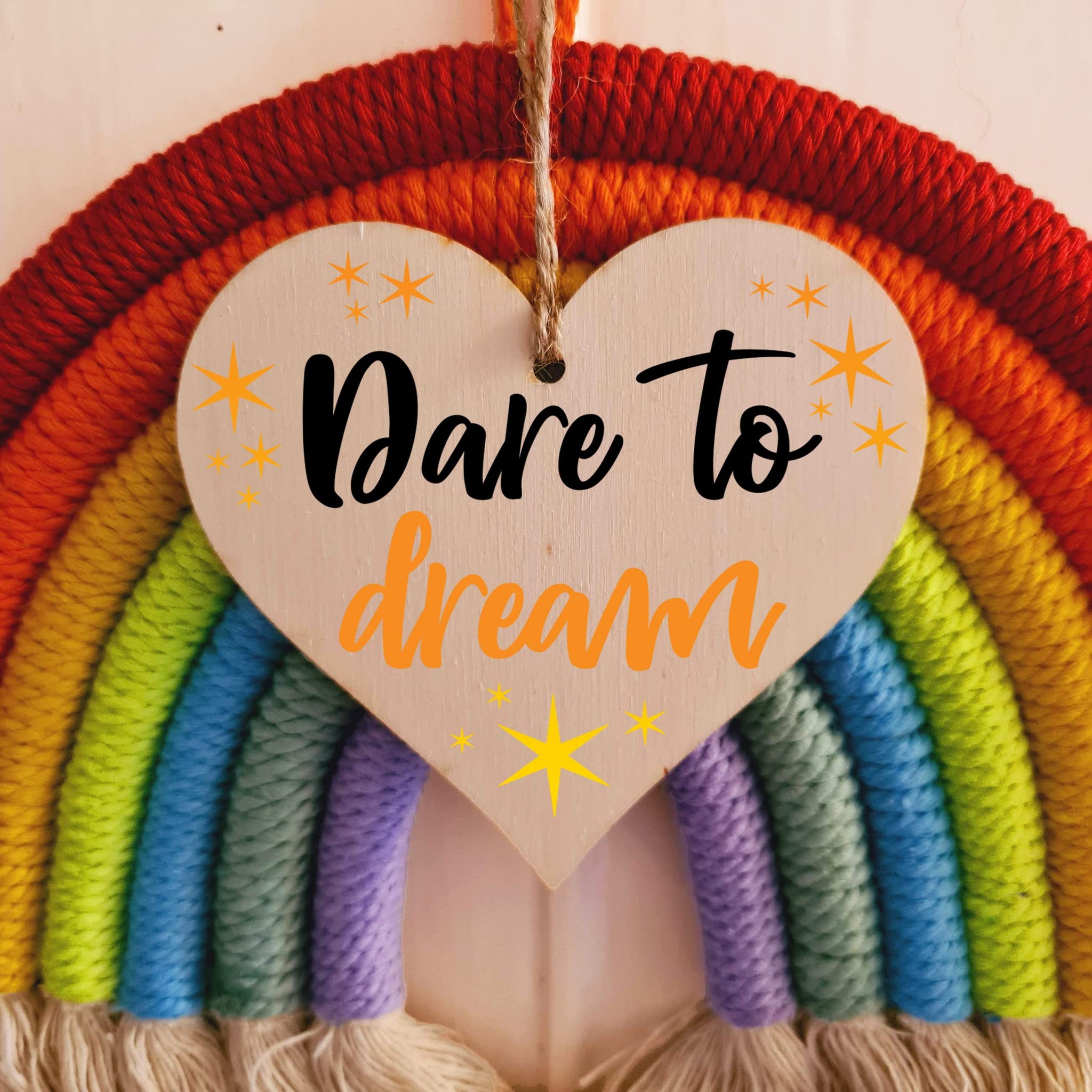 Handmade Wooden Hanging Heart Plaque Gift for Someone Special Inspirational Gift or Self Motivational Treat