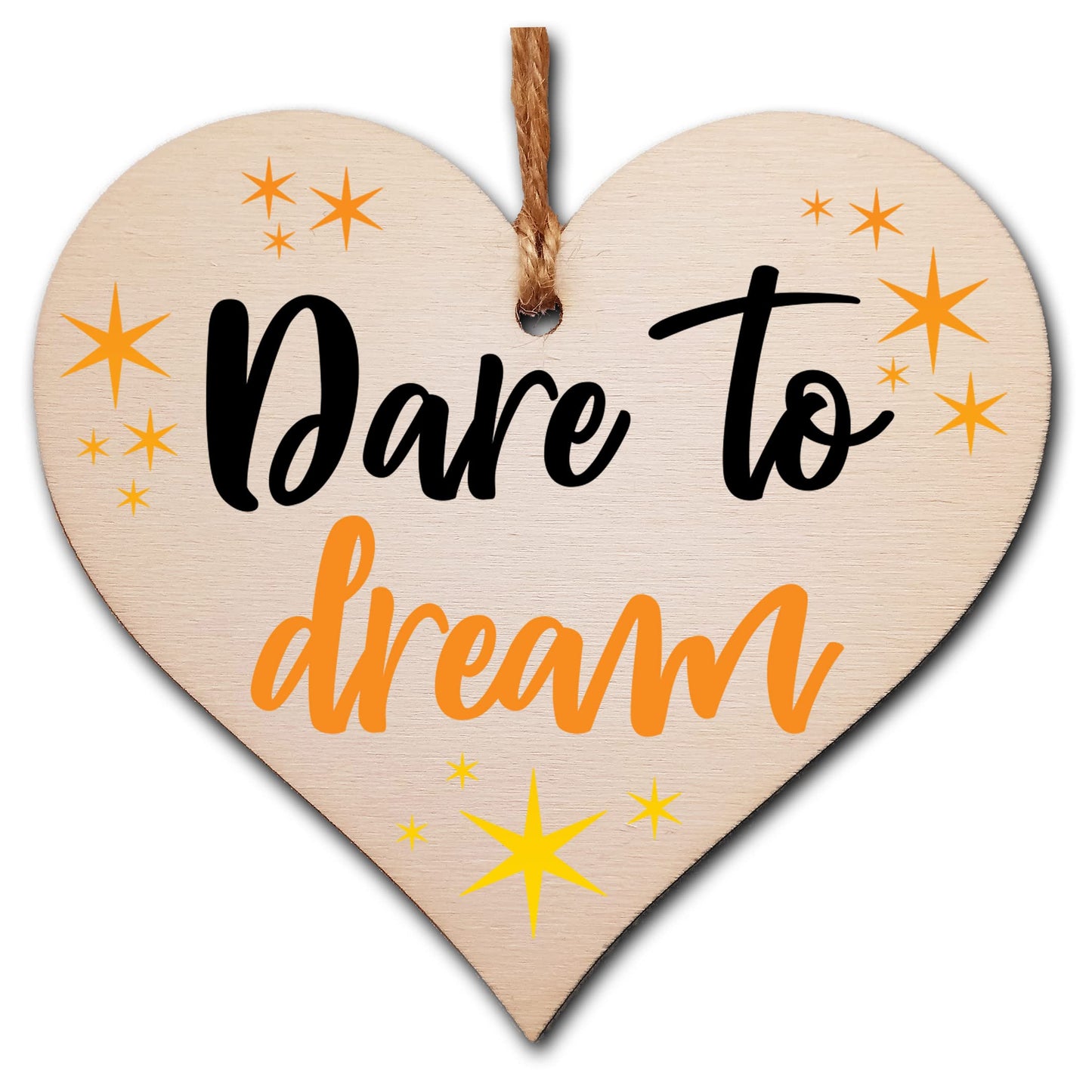 Handmade Wooden Hanging Heart Plaque Gift for Someone Special Inspirational Gift or Self Motivational Treat