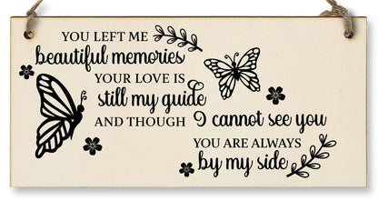 The Plum Penguin You Left Me Beautiful Memories Always By My Side Sympathy Memory Handmade Wooden Hanging Wall Plaque Sentimental Gift