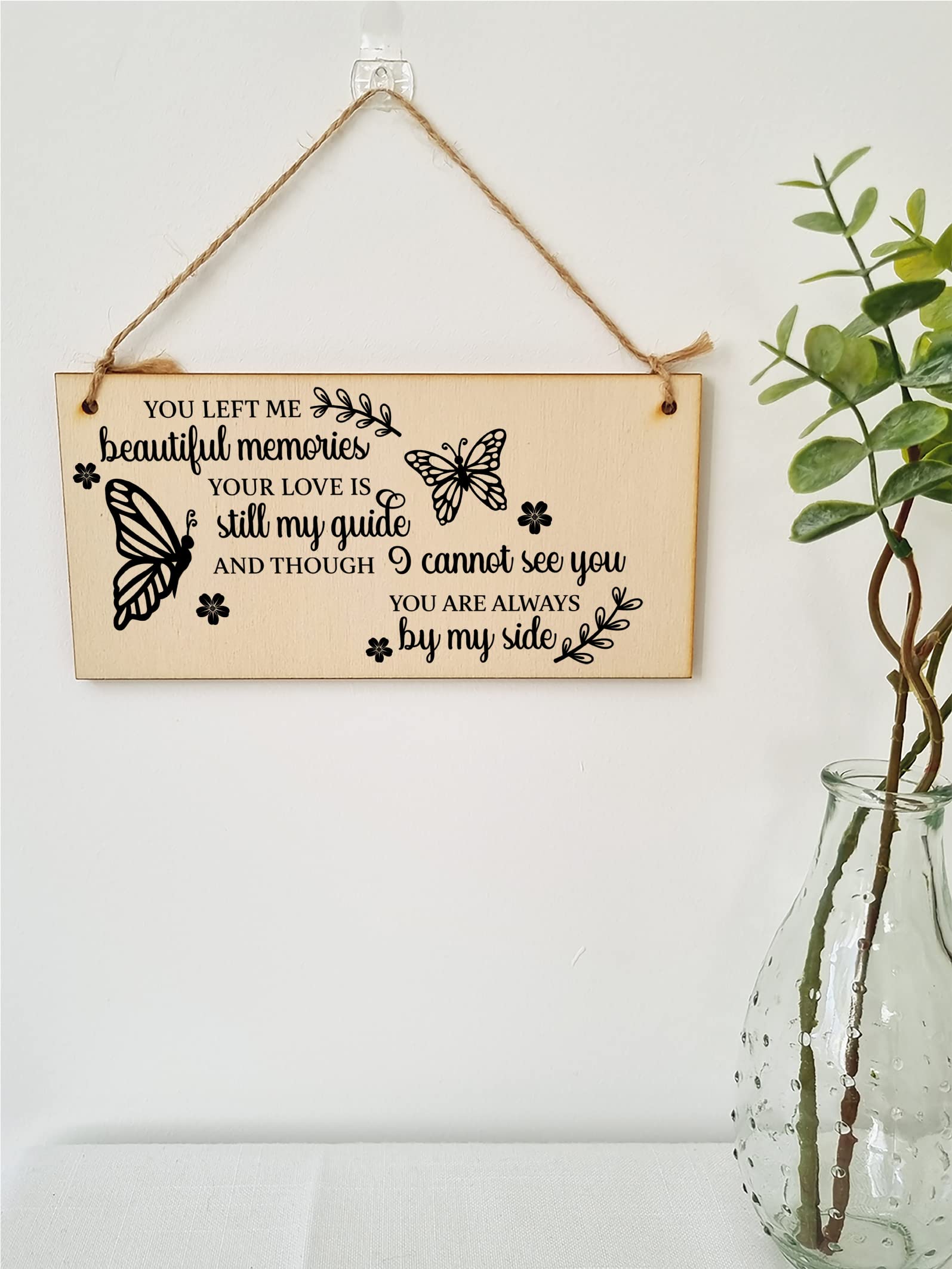 The Plum Penguin You Left Me Beautiful Memories Always By My Side Sympathy Memory Handmade Wooden Hanging Wall Plaque Sentimental Gift