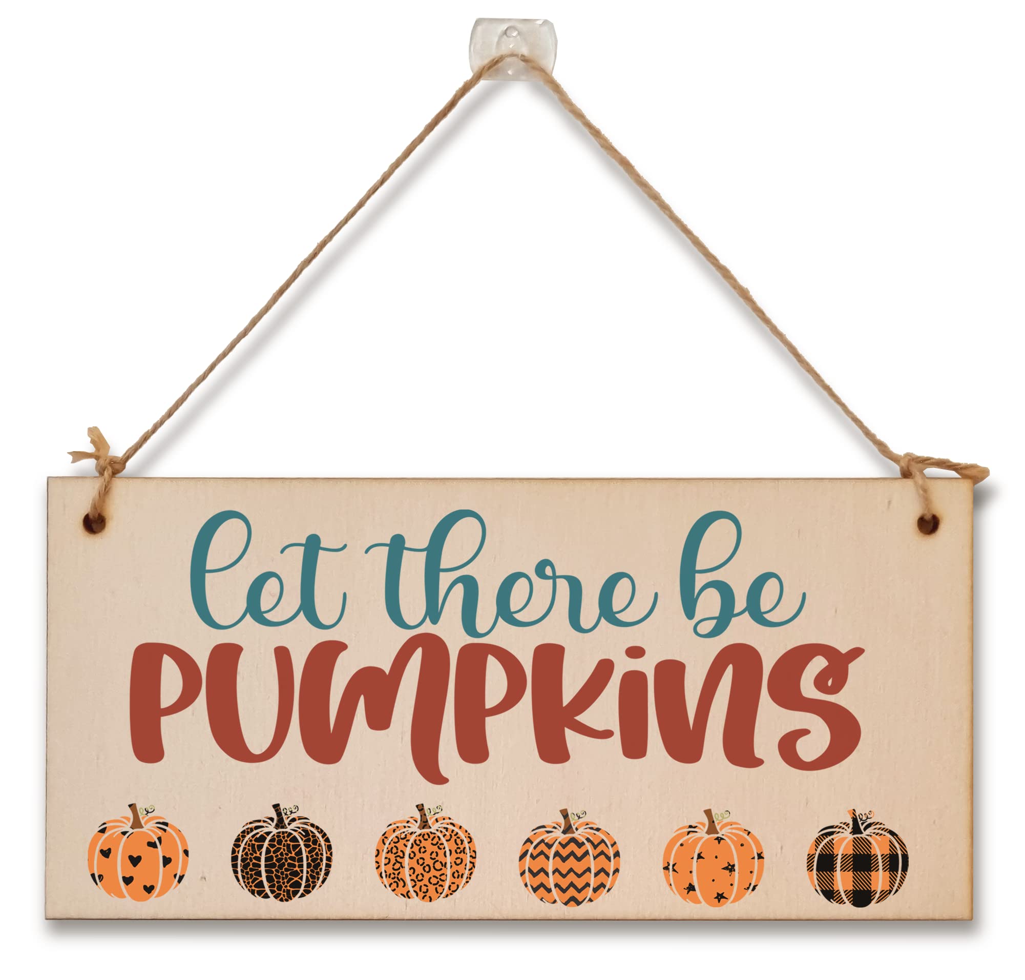 let there be pumpkins Seasonal Falling Leaves Decorative Sign Handmade Wooden Hanging Wall Plaque Gift Hallway Home Décor