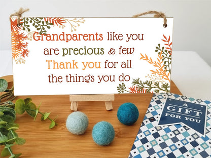The Plum Penguin Handmade Wooden Hanging Wall Plaque Grandparents Like You Precious Few Thank You Decorative Gift Grandparents