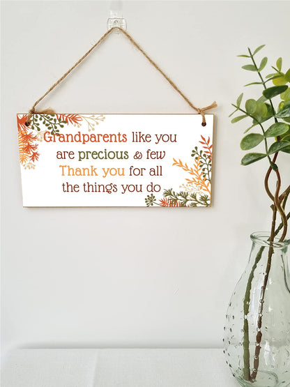 The Plum Penguin Handmade Wooden Hanging Wall Plaque Grandparents Like You Precious Few Thank You Decorative Gift Grandparents