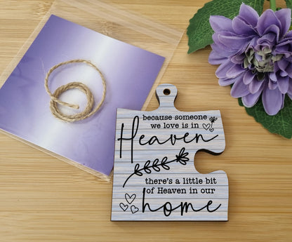 The Plum Penguin Hanging Jigsaw Puzzle Piece Someone We Love heaven Home Remembrance Sign Ornament