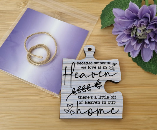 The Plum Penguin Hanging Jigsaw Puzzle Piece Someone We Love heaven Home Remembrance Sign Ornament