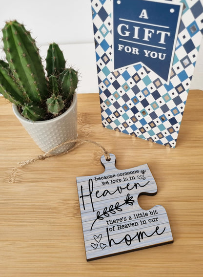 The Plum Penguin Hanging Jigsaw Puzzle Piece Someone We Love heaven Home Remembrance Sign Ornament