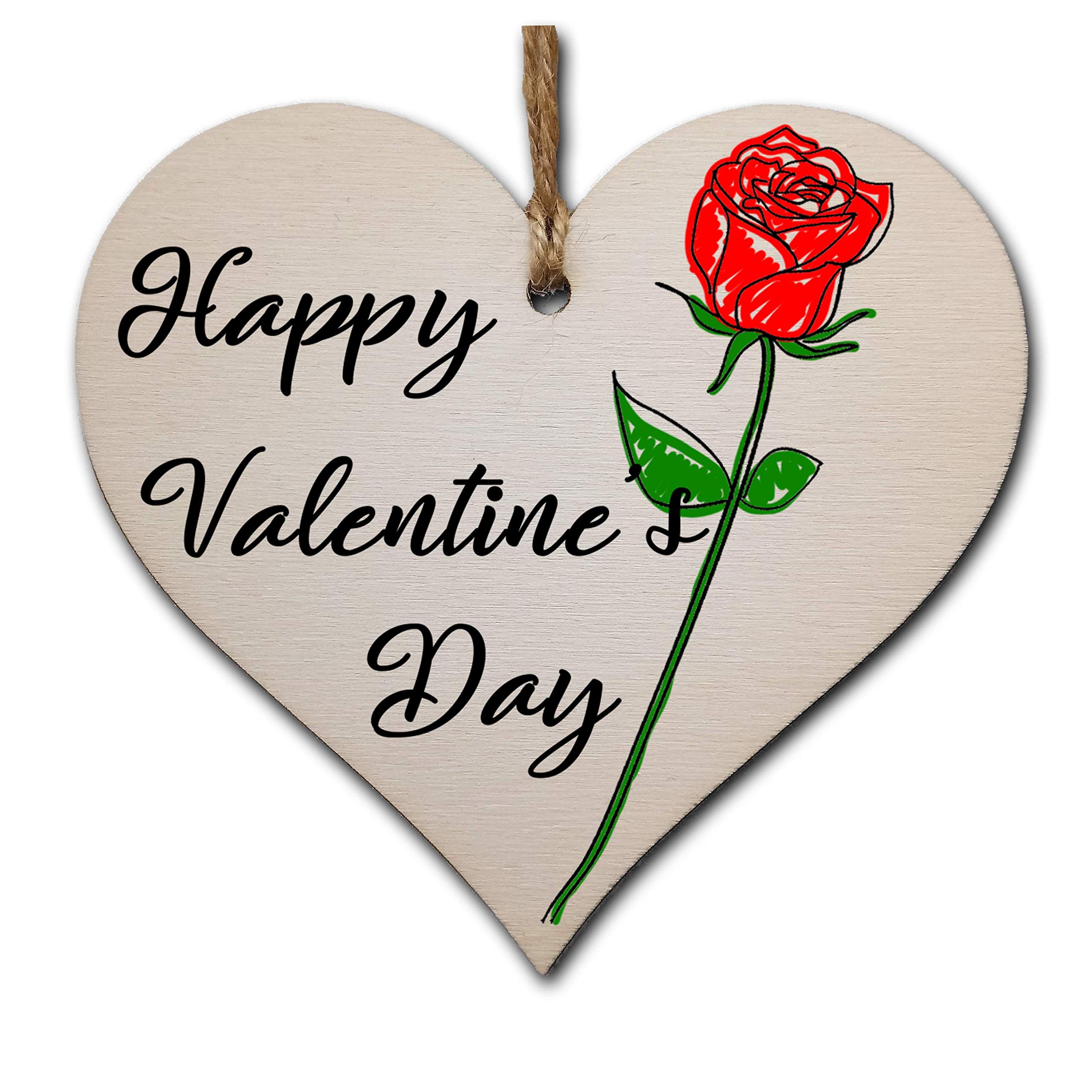 The Plum Penguin Handmade Wooden Hanging Heart Plaque Valentine's Gift for someone special boyfriend girlfriend husband wife romantic keepsake