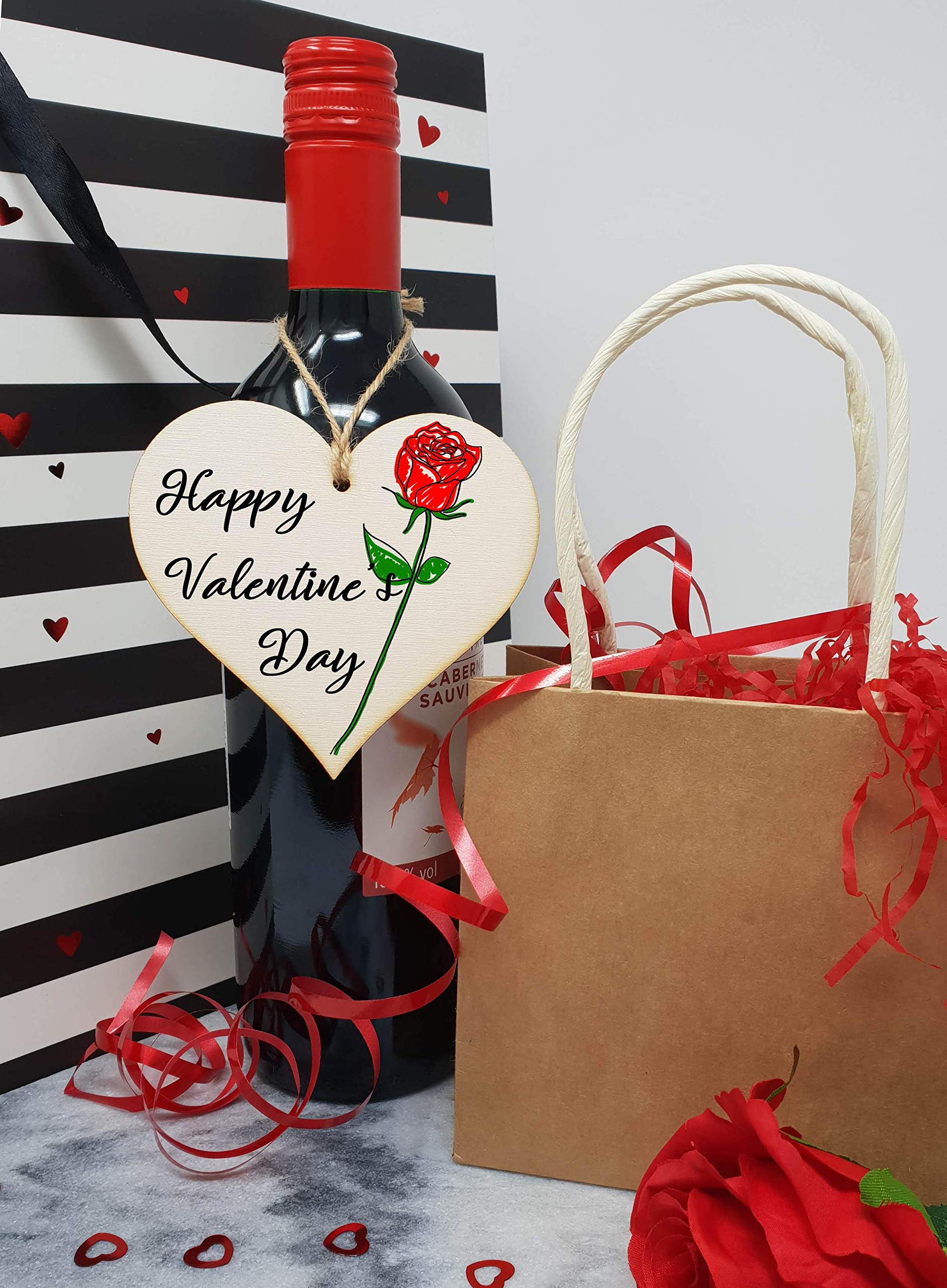 The Plum Penguin Handmade Wooden Hanging Heart Plaque Valentine's Gift for someone special boyfriend girlfriend husband wife romantic keepsake