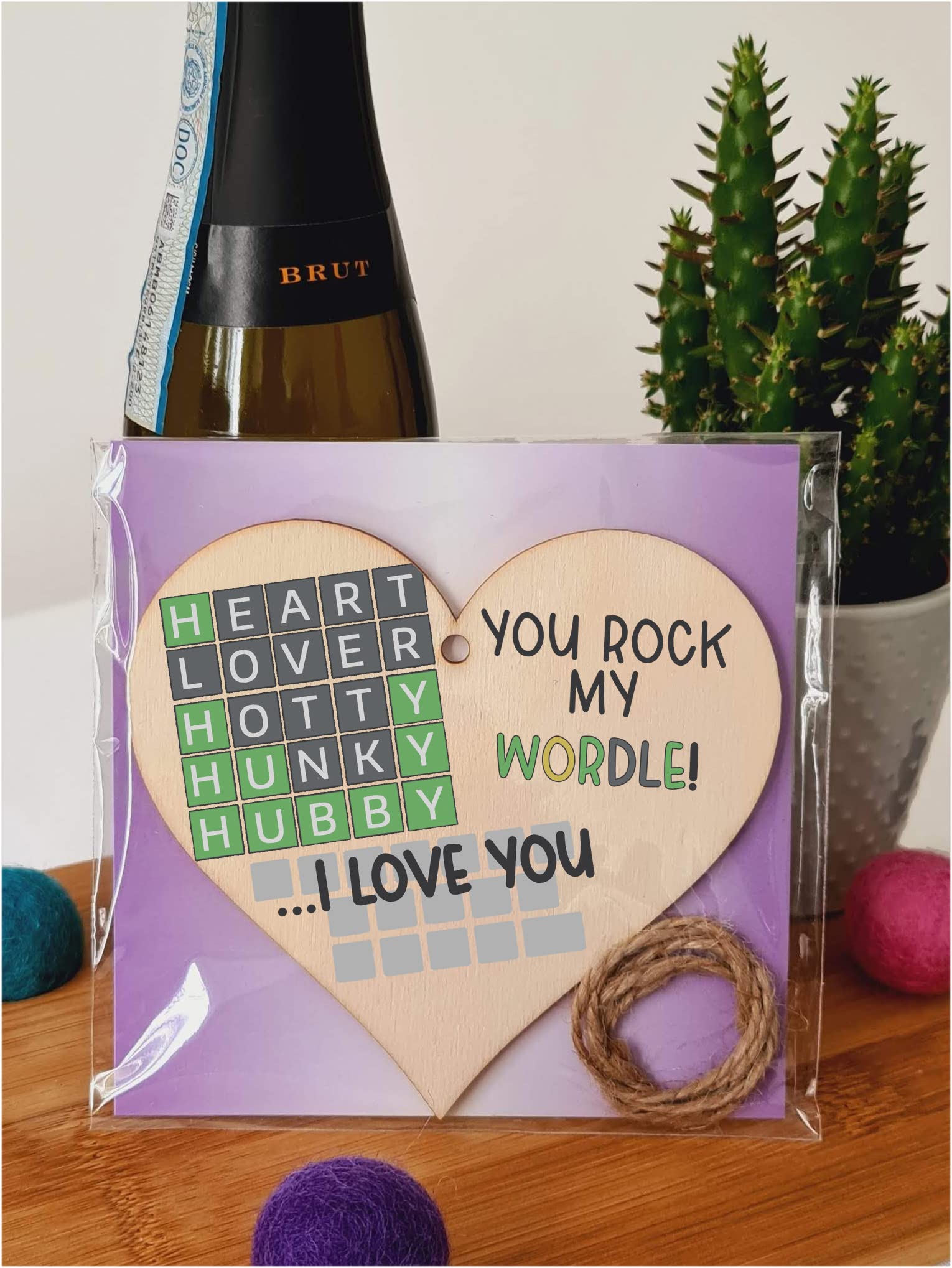 The Plum Penguin Handmade Wooden Hanging Heart Plaque Gift You Rock My World Wordle Love You Funny Hubby Husband Words
