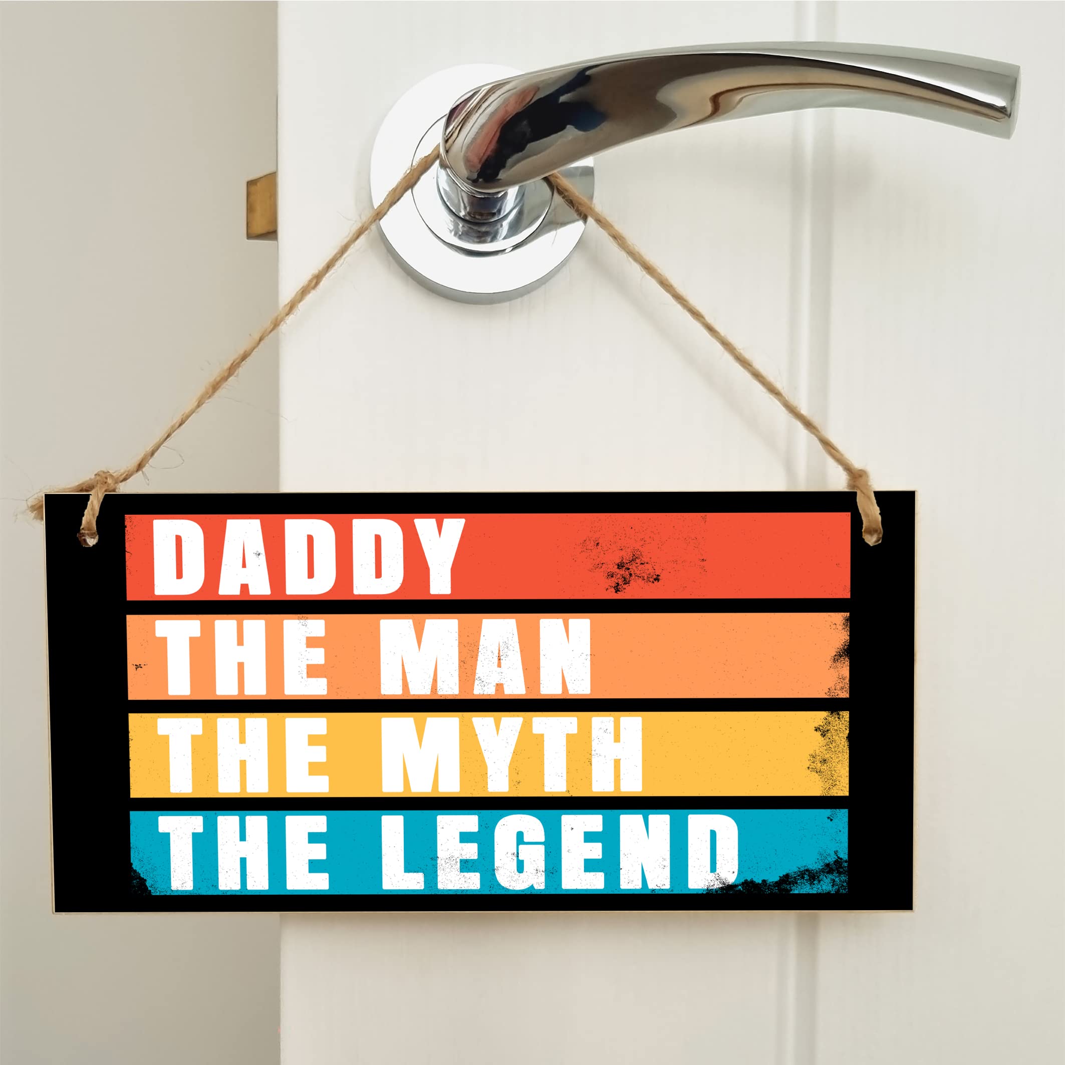 The Plum Penguin Handmade Wooden Hanging Wall Plaque Daddy Man Myth Legend Decorative Sentimental Gift Father's Day Office Man Cave