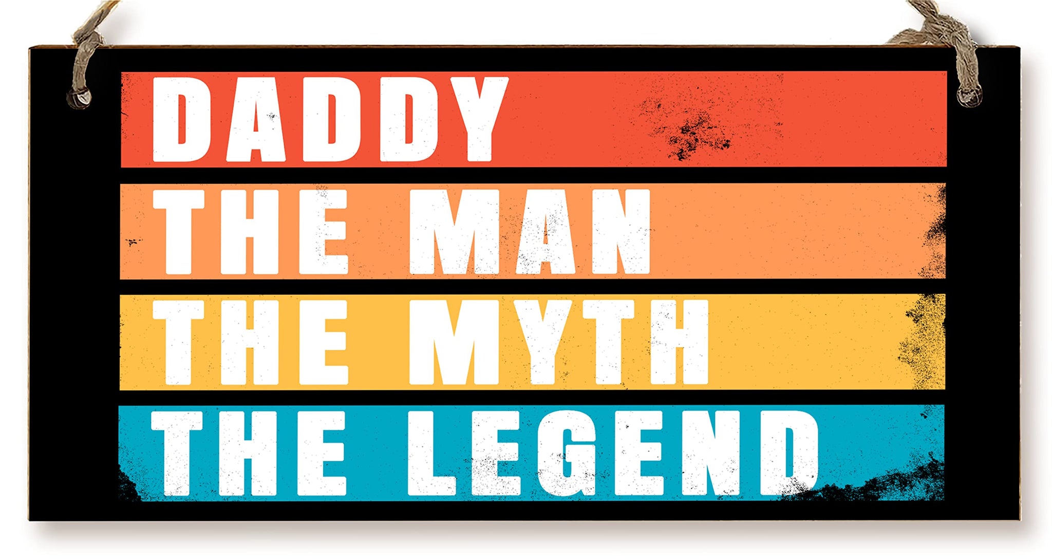 The Plum Penguin Handmade Wooden Hanging Wall Plaque Daddy Man Myth Legend Decorative Sentimental Gift Father's Day Office Man Cave