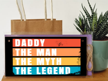 The Plum Penguin Handmade Wooden Hanging Wall Plaque Daddy Man Myth Legend Decorative Sentimental Gift Father's Day Office Man Cave