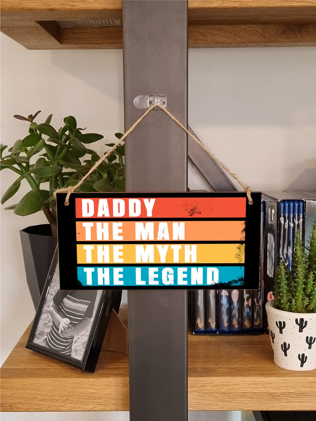 The Plum Penguin Handmade Wooden Hanging Wall Plaque Daddy Man Myth Legend Decorative Sentimental Gift Father's Day Office Man Cave