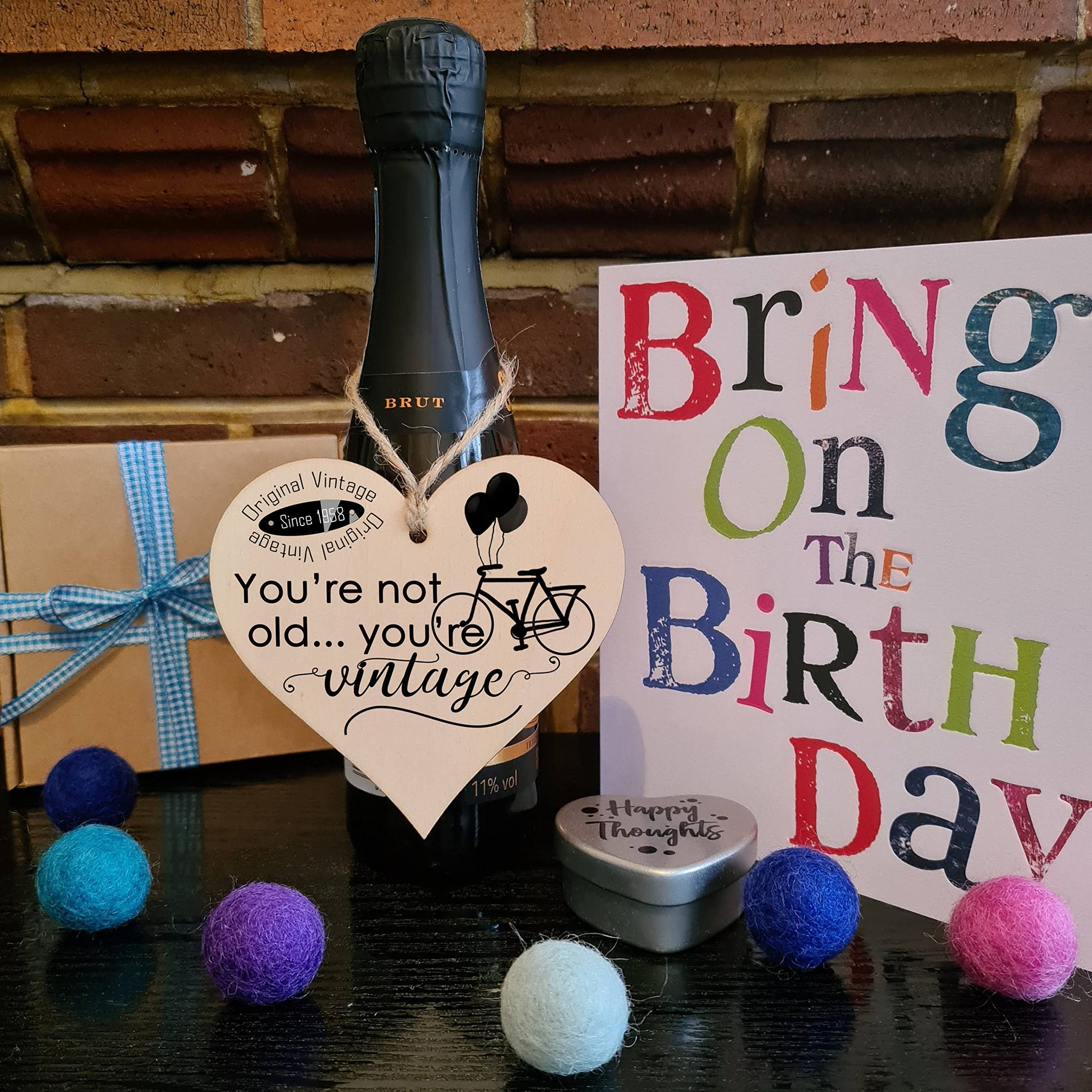 Handmade Wooden Hanging Heart Plaque Gift for Someone Special Happy Birthday Keepsake