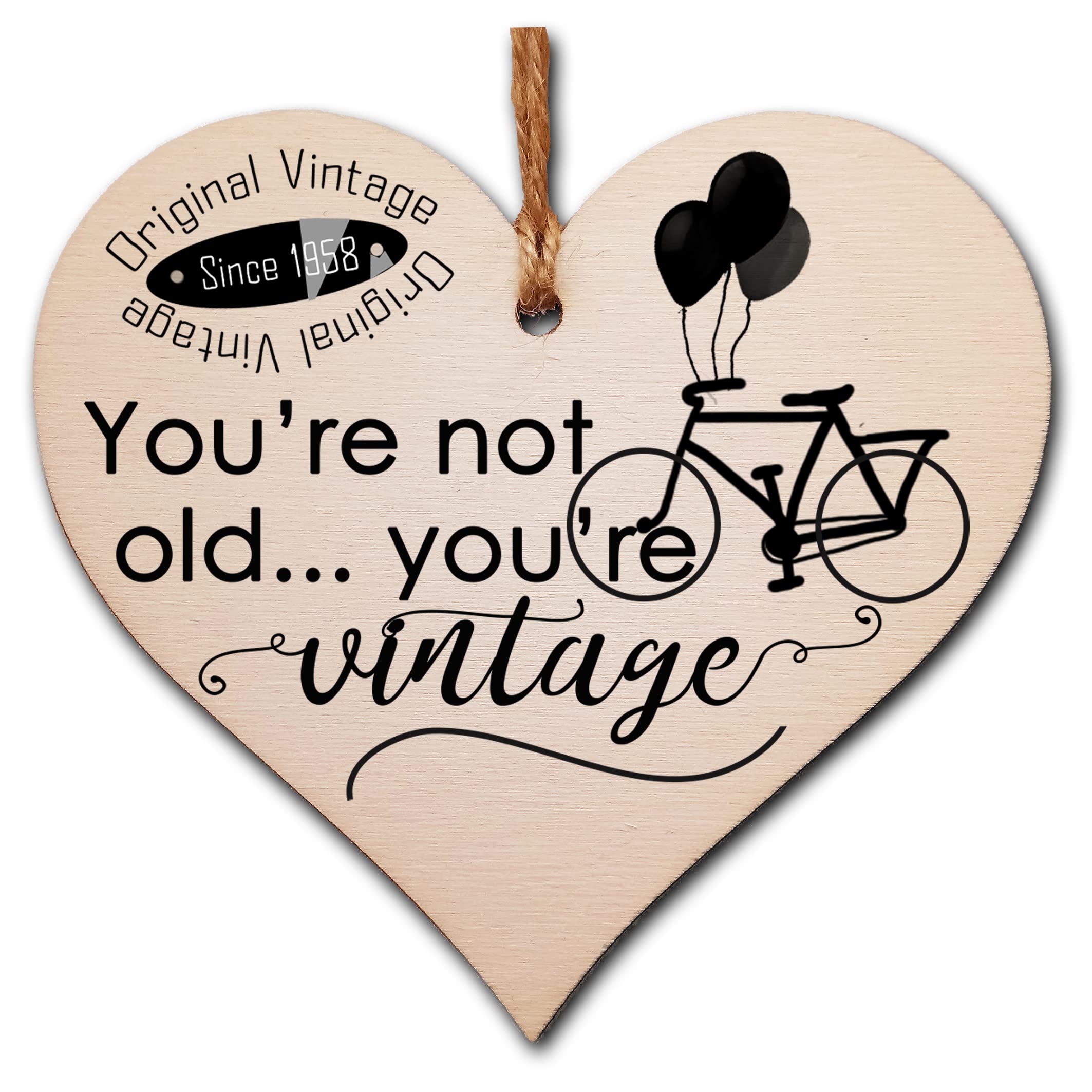 Handmade Wooden Hanging Heart Plaque Gift for Someone Special Happy Birthday Keepsake