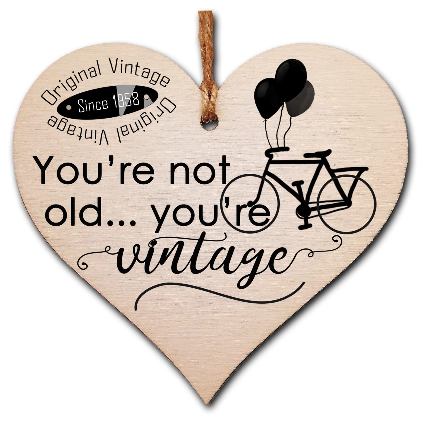 Handmade Wooden Hanging Heart Plaque Gift for Someone Special Happy Birthday Keepsake