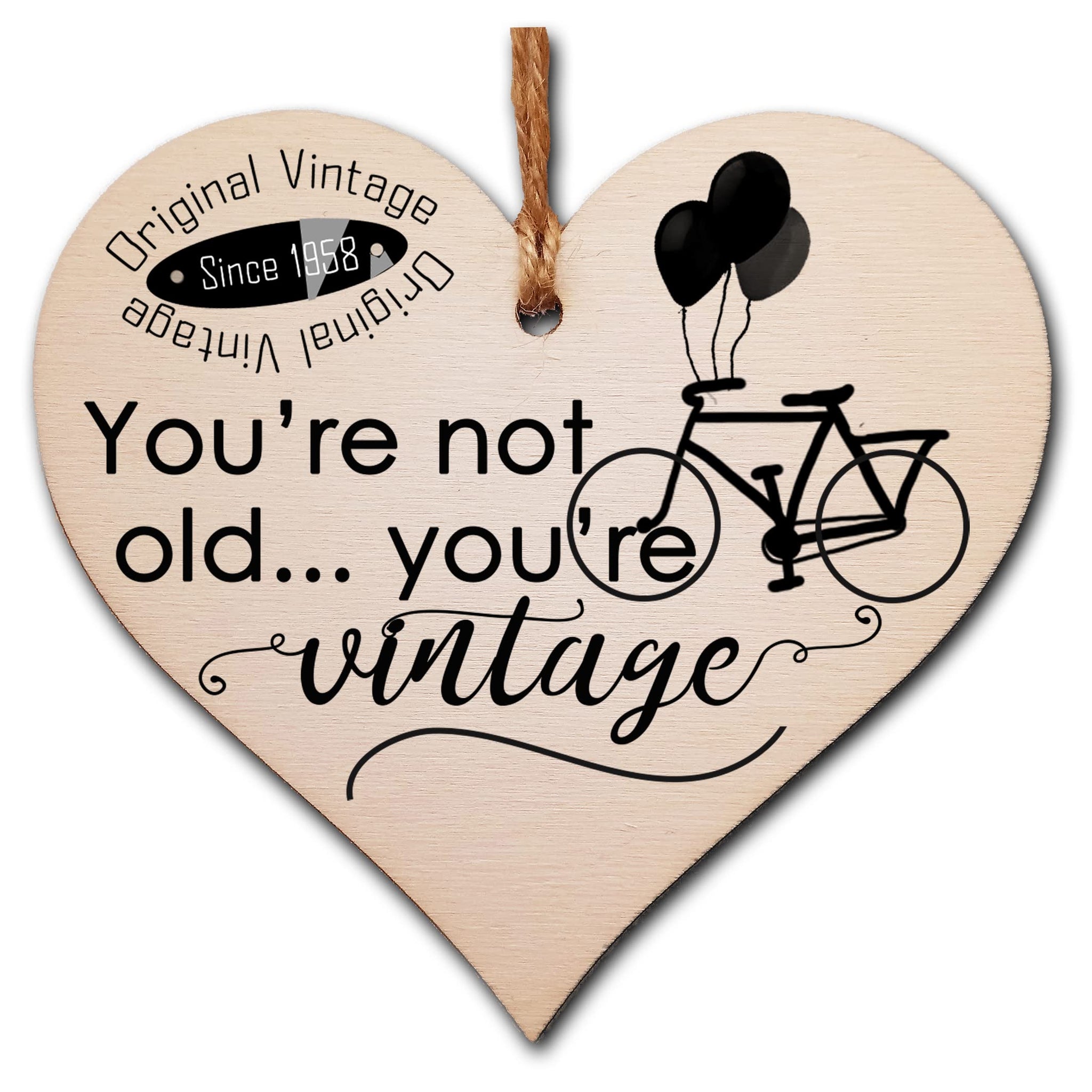 Handmade Wooden Hanging Heart Plaque Gift for Someone Special Happy Birthday Keepsake