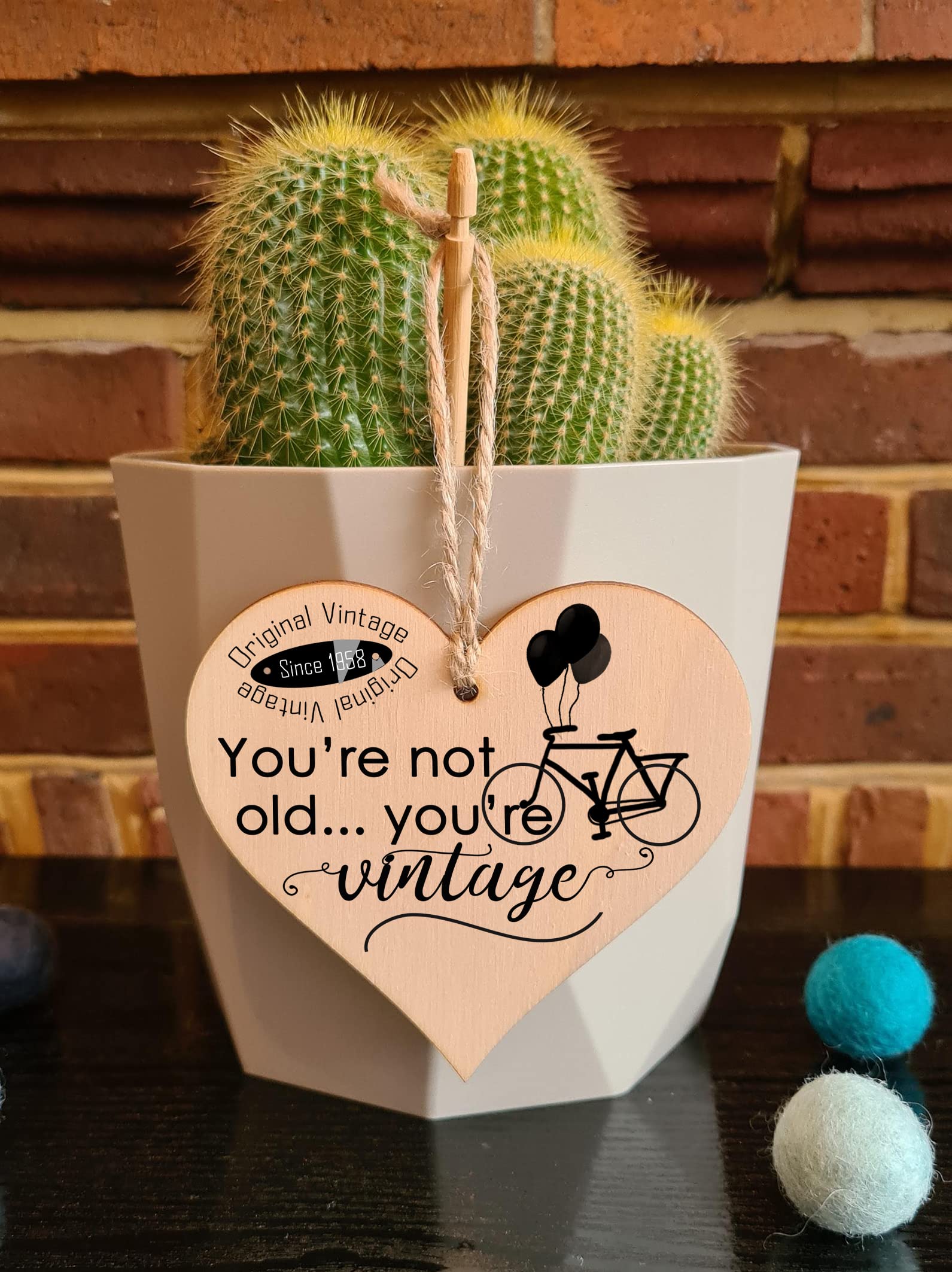 Handmade Wooden Hanging Heart Plaque Gift for Someone Special Happy Birthday Keepsake