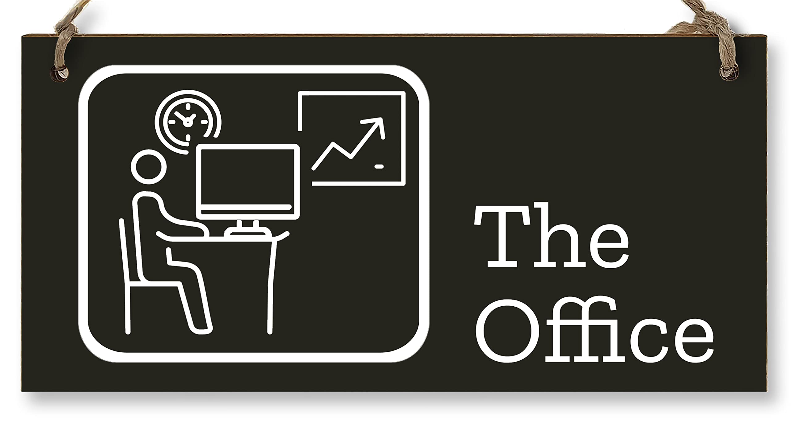 Handmade Wooden Hanging Wall Plaque The Office Funny Novelty Decorative Door Sign Icon Style for Home Office