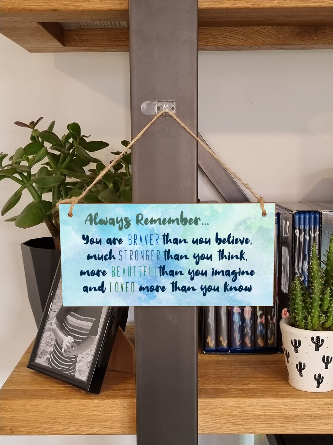 The Plum Penguin Handmade Wooden Hanging Wall Plaque Always Remember You Are Stronger Beautiful Loved Inspirational Friendship Gift