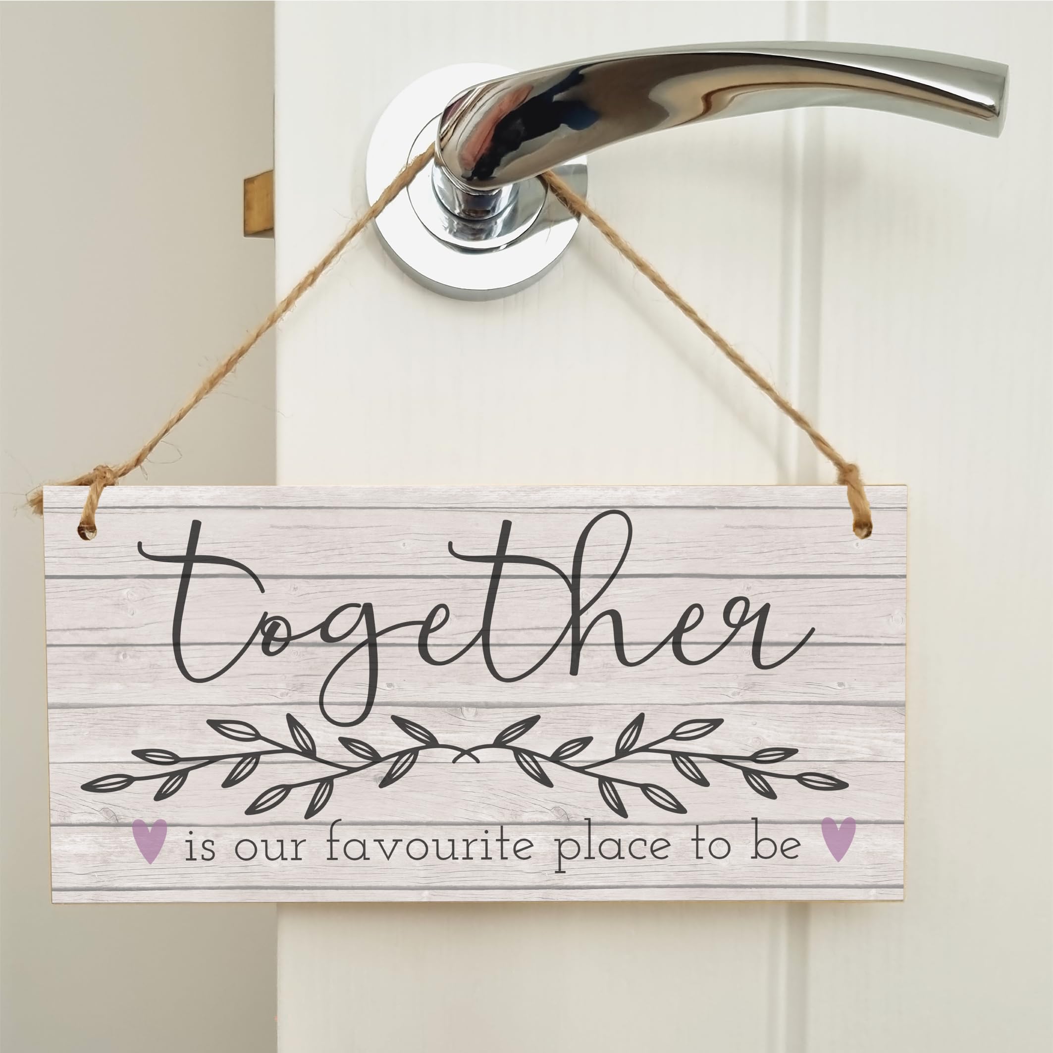 Together Favourite Place To Be Decorative Rustic Handmade Wooden Plaque Home Décor Hanging Sign Family Kitchen Gift