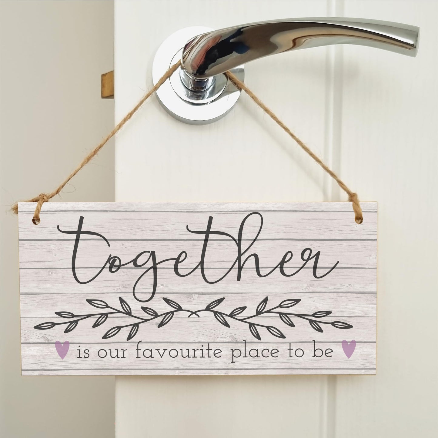 Together Favourite Place To Be Decorative Rustic Handmade Wooden Plaque Home Décor Hanging Sign Family Kitchen Gift