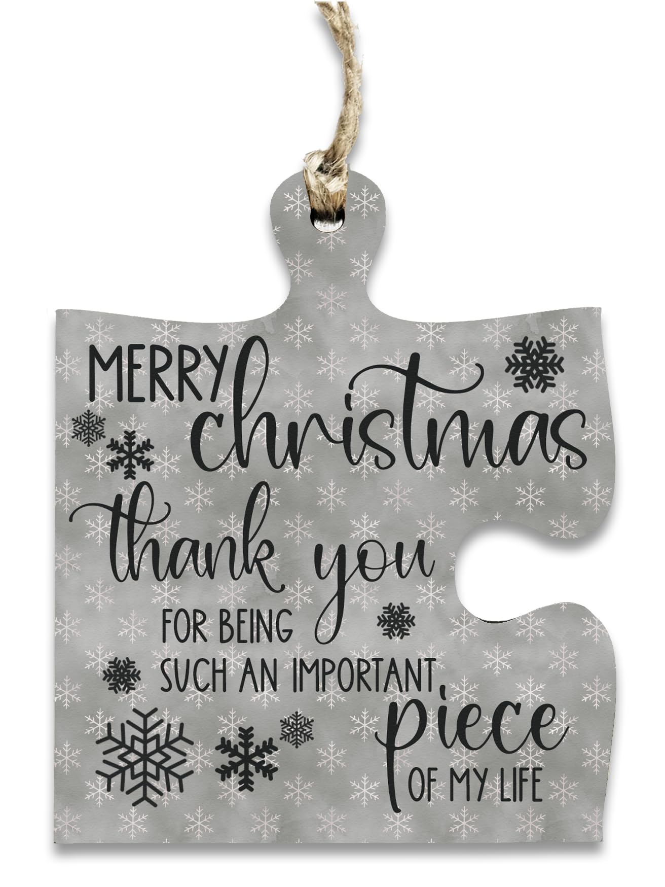 The Plum Penguin Christmas Hanging Jigsaw Puzzle Piece Gift Tag Thank You important Piece Bauble Sign Ornament