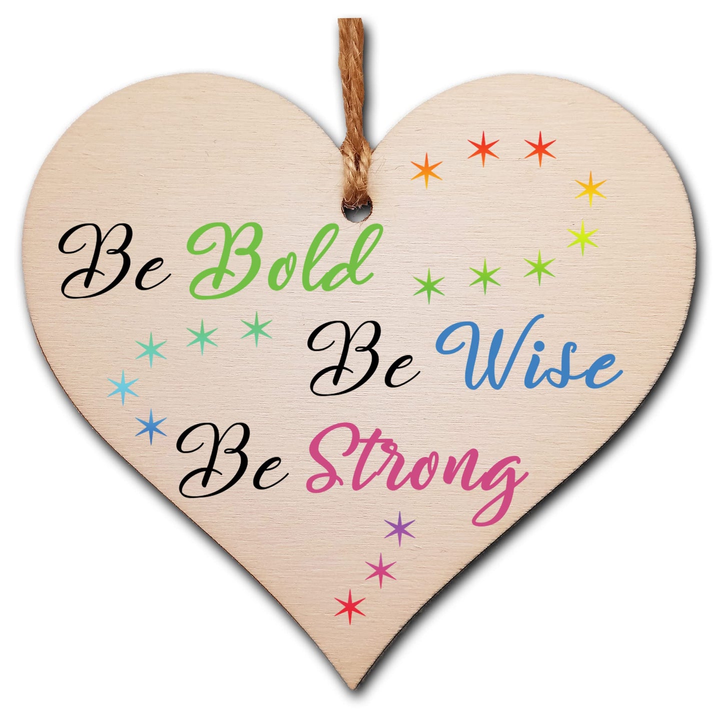 Handmade Wooden Hanging Heart Plaque Gift for Someone Special Inspirational Gift or Self Motivational Treat