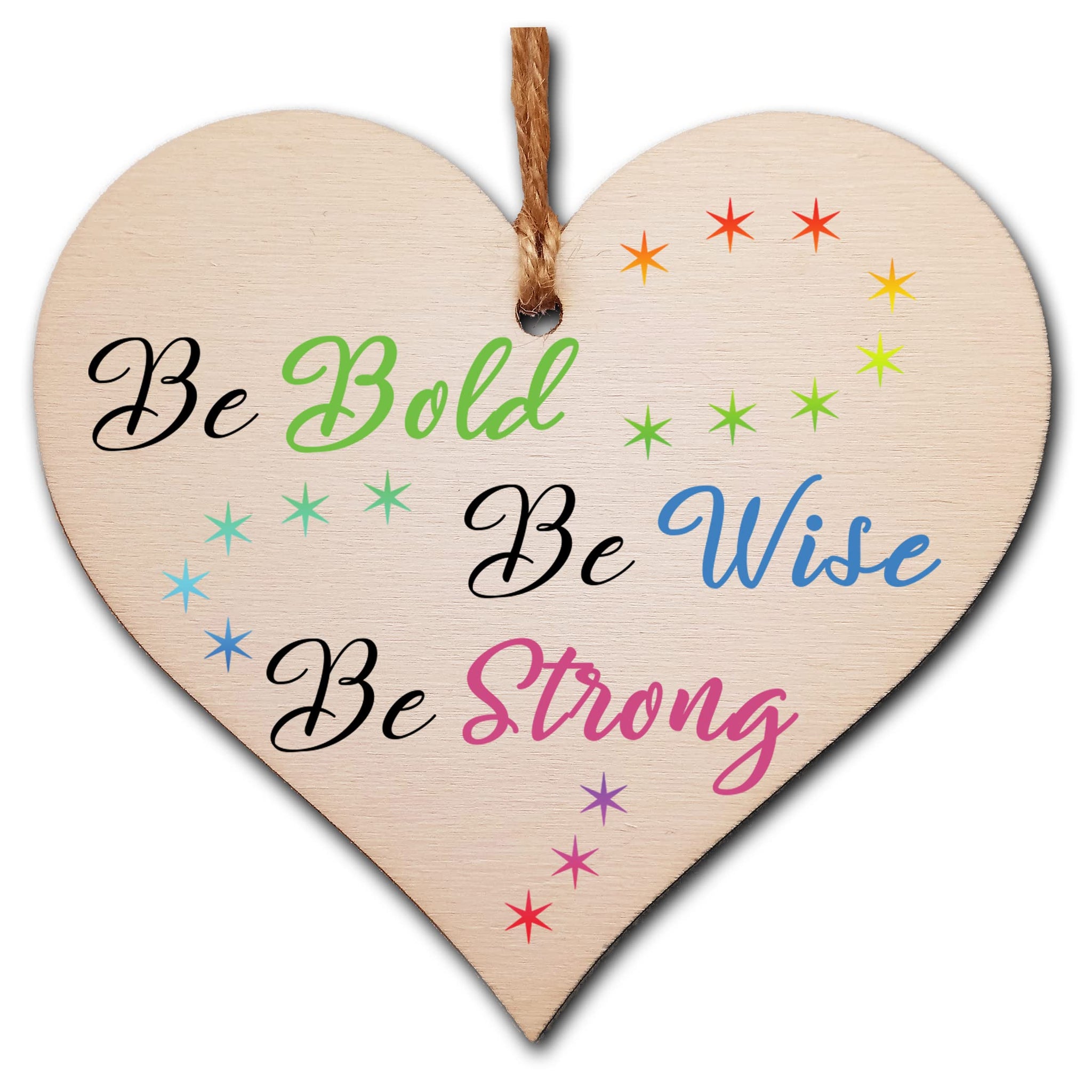 Handmade Wooden Hanging Heart Plaque Gift for Someone Special Inspirational Gift or Self Motivational Treat