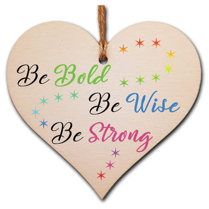 Handmade Wooden Hanging Heart Plaque Gift for Someone Special Inspirational Gift or Self Motivational Treat