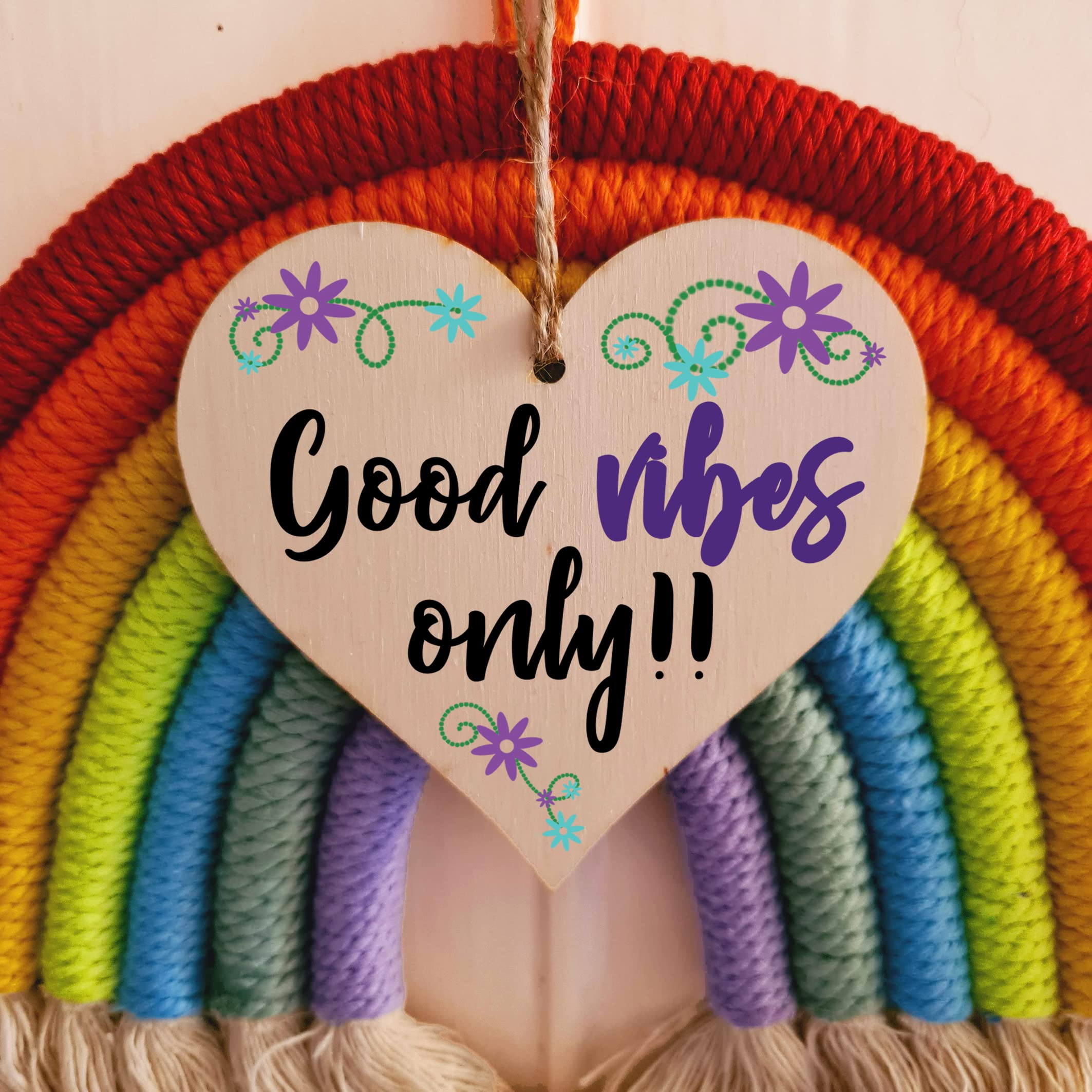 Handmade Wooden Hanging Heart Plaque Gift for Someone Special Inspirational Gift or Self Motivational Treat