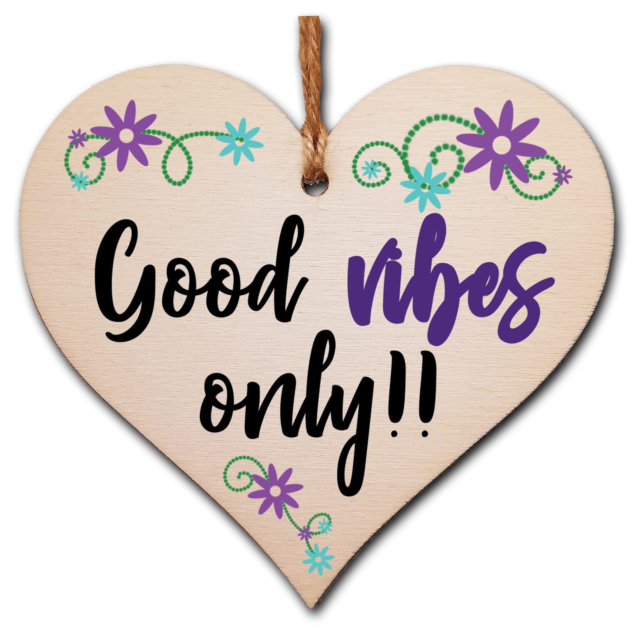 Handmade Wooden Hanging Heart Plaque Gift for Someone Special Inspirational Gift or Self Motivational Treat