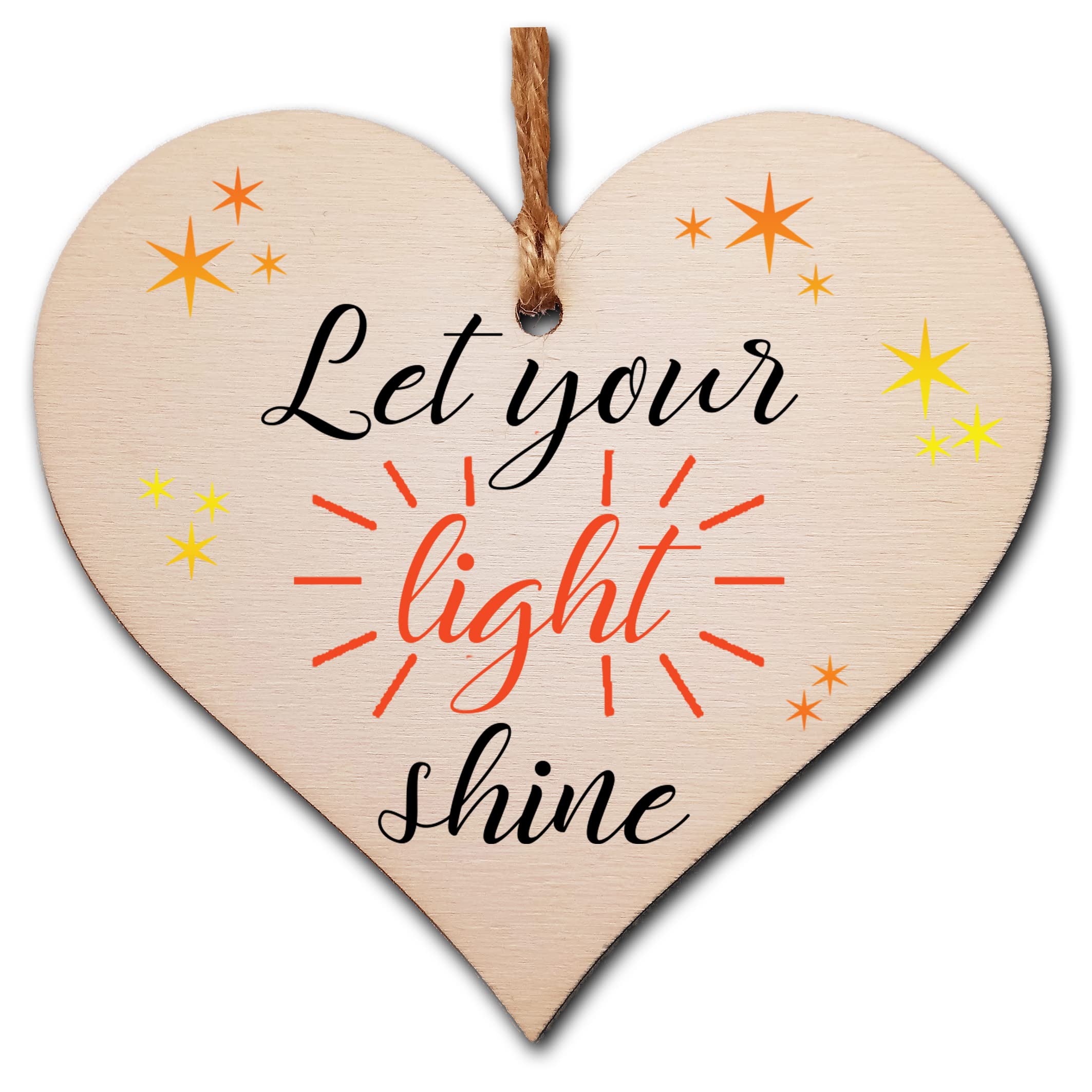 Handmade Wooden Hanging Heart Plaque Gift for Someone Special Inspirational Gift or Self Motivational Treat