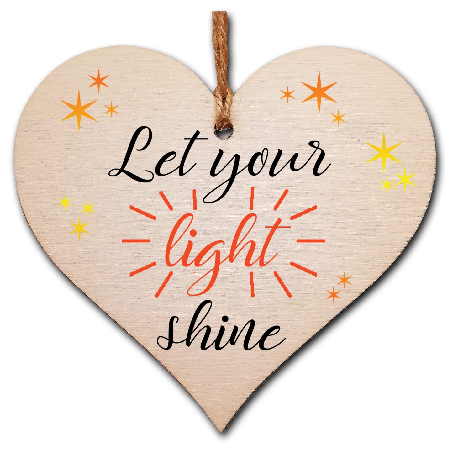 Handmade Wooden Hanging Heart Plaque Gift for Someone Special Inspirational Gift or Self Motivational Treat