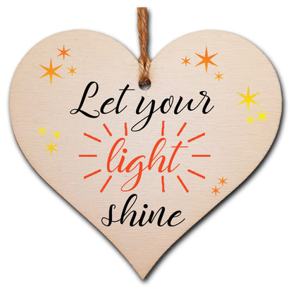 Handmade Wooden Hanging Heart Plaque Gift for Someone Special Inspirational Gift or Self Motivational Treat