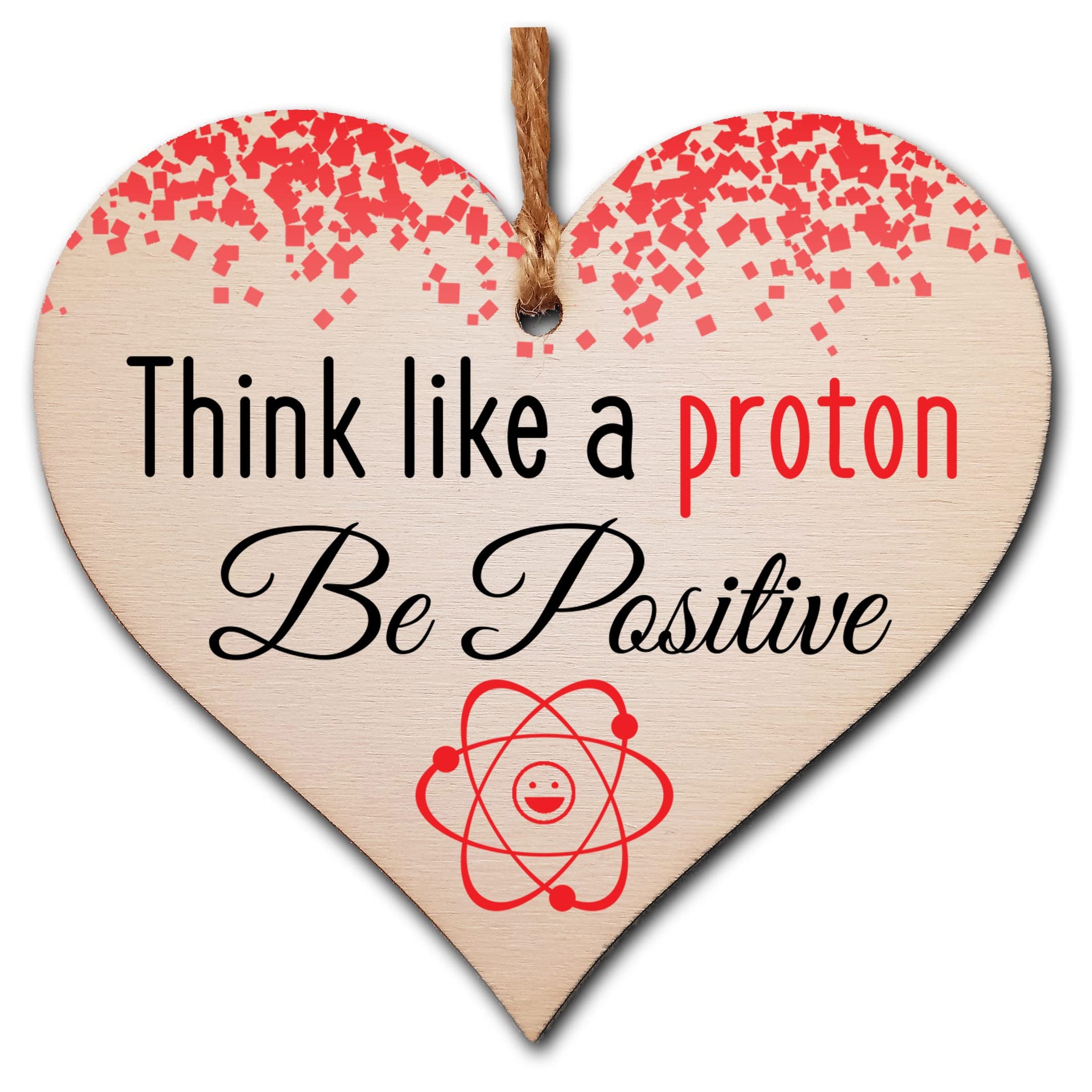 Handmade Wooden Hanging Heart Plaque Gift for Someone Special Funny Inspirational Self Motivational Treat