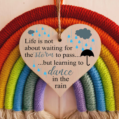 Handmade Wooden Hanging Heart Plaque Gift for Someone Special Inspirational Gift or Self Motivational Treat