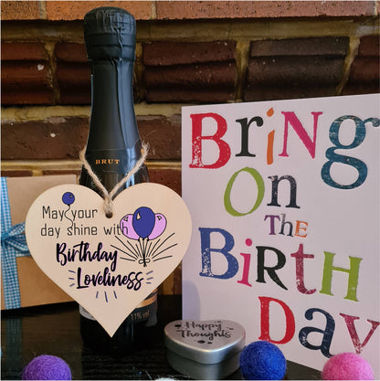 Handmade Wooden Hanging Heart Plaque Gift for Someone Special Happy Birthday Keepsake