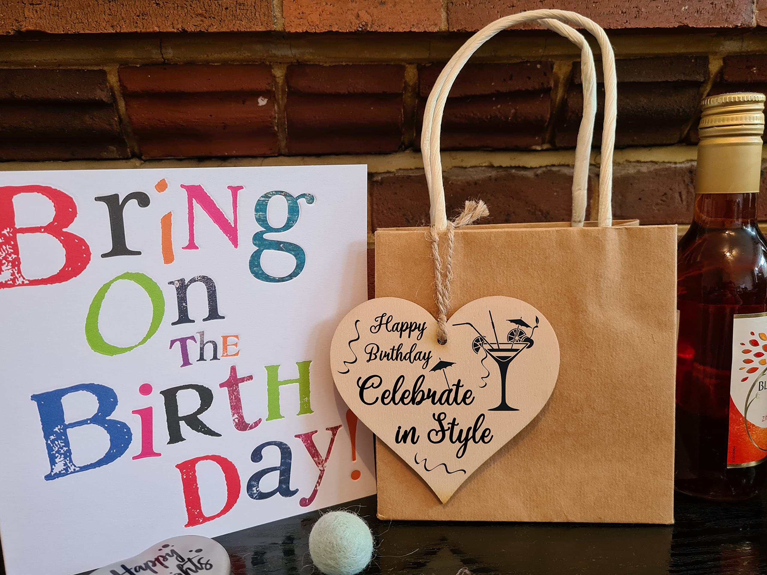 Handmade Wooden Hanging Heart Plaque Gift for Someone Special Birthday Keepsake