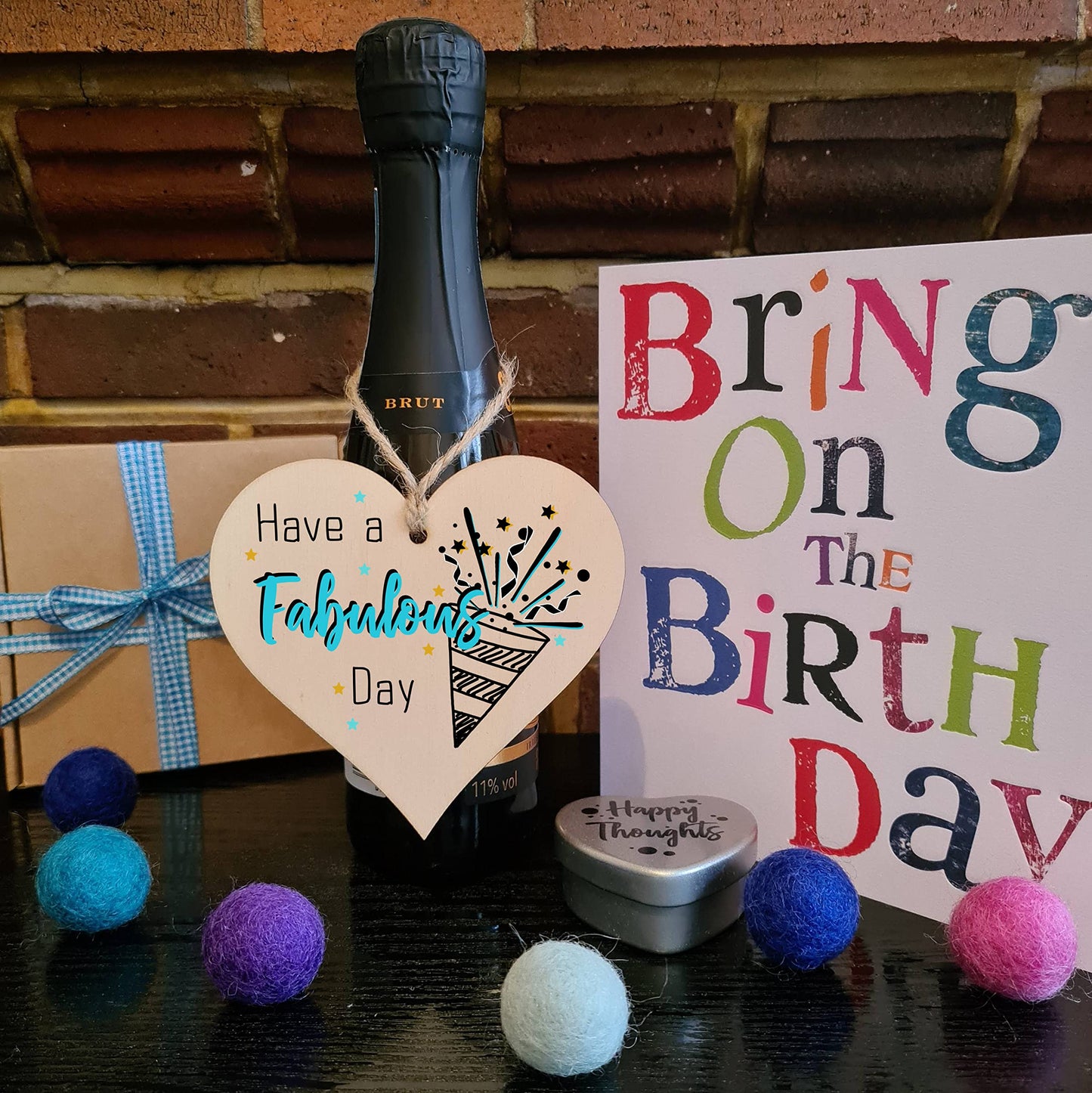 Handmade Wooden Hanging Heart Plaque Gift for Someone Special Happy Birthday Keepsake