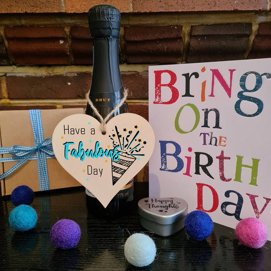 Handmade Wooden Hanging Heart Plaque Gift for Someone Special Happy Birthday Keepsake