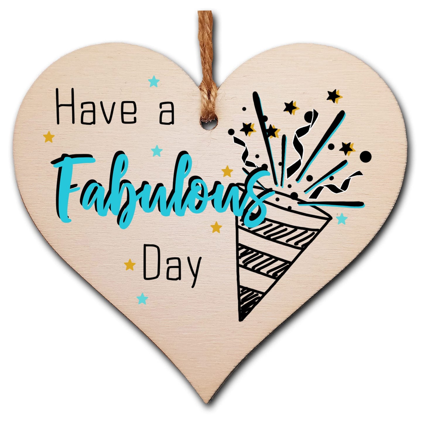 Handmade Wooden Hanging Heart Plaque Gift for Someone Special Happy Birthday Keepsake