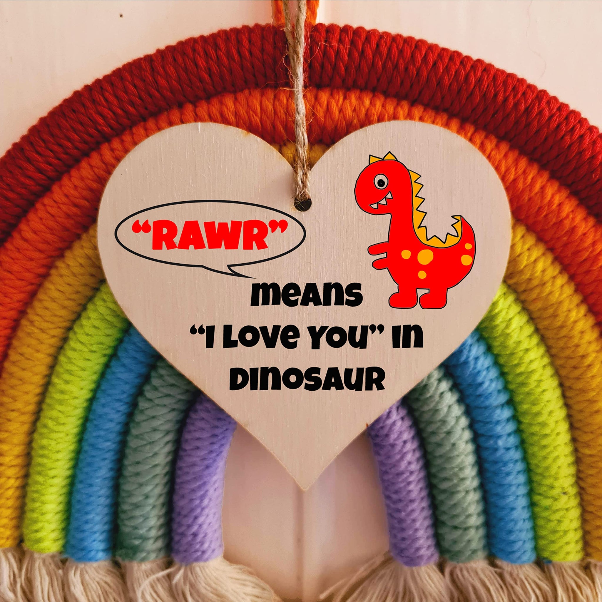 Handmade Wooden Hanging Heart Plaque Gift for Someone Special Novelty Keepsake Mum and Dad from Kids