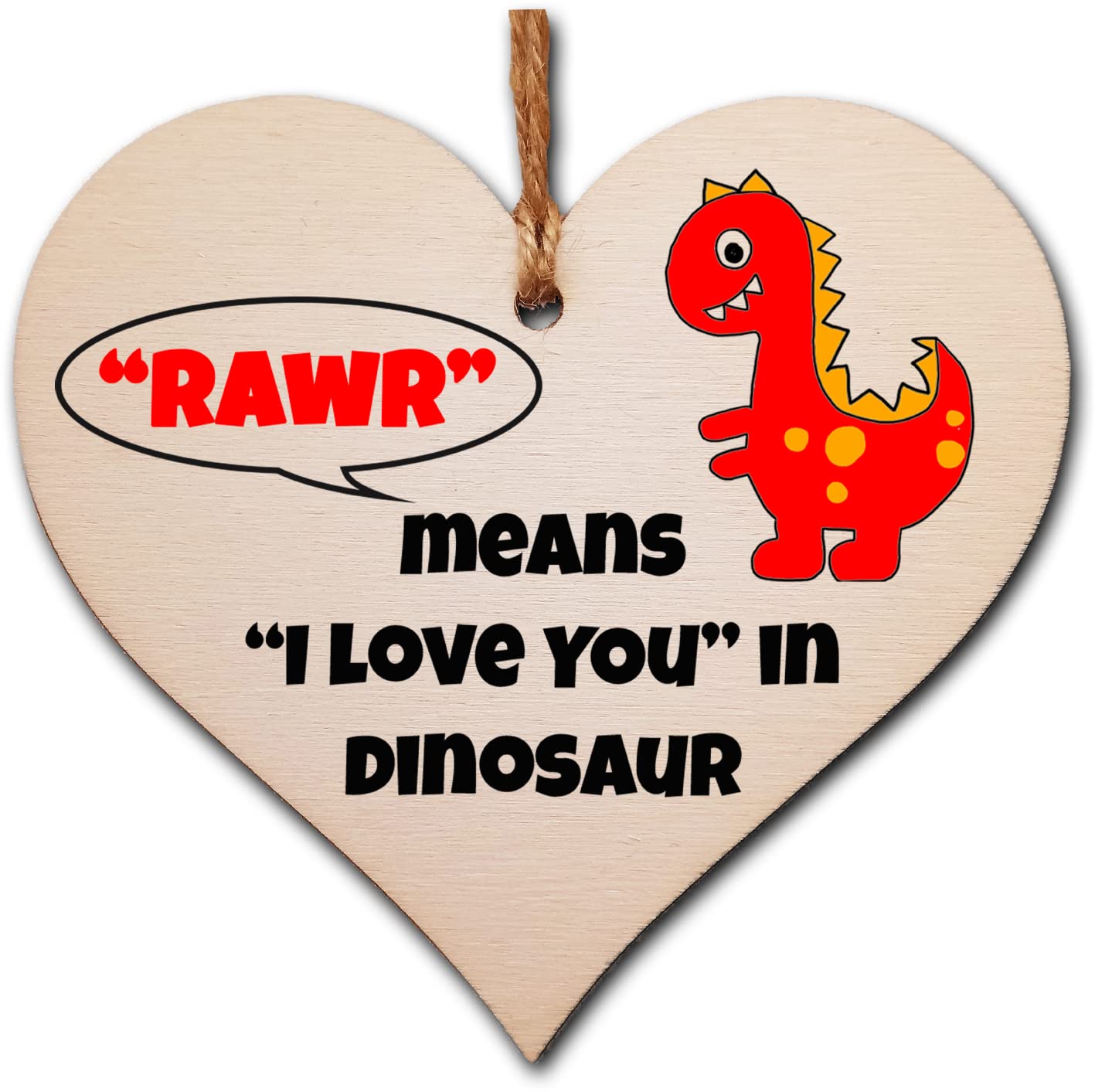 Handmade Wooden Hanging Heart Plaque Gift for Someone Special Novelty Keepsake Mum and Dad from Kids