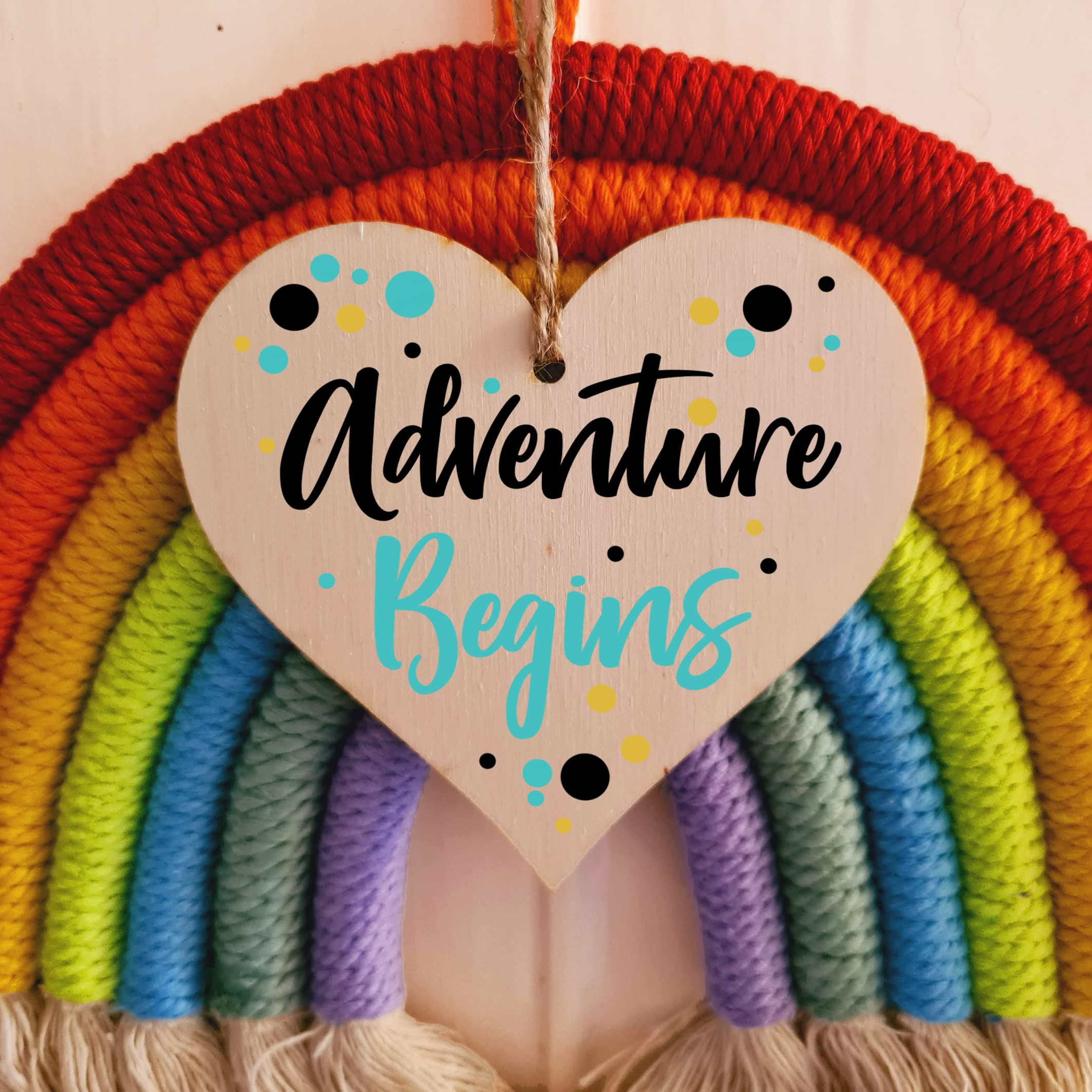 Handmade Wooden Hanging Heart Plaque Gift for Someone Special Inspirational Gift or Self Motivational Treat